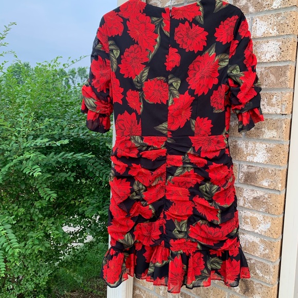 keepsake the label dress womens sz M red floral - Picture 6 of 7